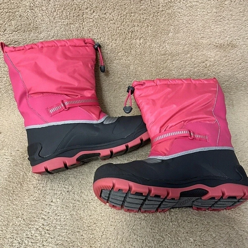 KEEN Winterport Neo DT Waterproof Snow Boots Pink Black Kids Youth 6 1026754
